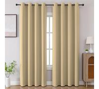 Rideaux occultants thermiquement isolants, couleur beige, longueur 274 cm (2 panneaux)