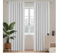 Rideaux occultants thermiques - JOYDECO - 210 x 132 cm (lot de 2) - 100% polyester - Gris - Réduction lumière 80%