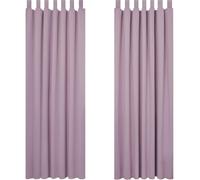 Rideaux occultants thermiques, lot de 2, rose clair, 140 x 290 cm