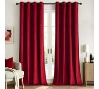 Rideaux occultants thermiques pour salon et chambre à coucher - Velours - Isolants - Chaleur - Anti-froid - Élastiques