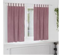 vidaXL Rideaux occultants Velours 2 pièces 140 x 175 cm Œillets Lavable en machine Rose foncé