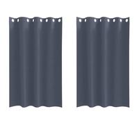 Rideaux occultants - vidaXL - Anthracite - Polyester - 175x140 cm - Lot de 2 - Occultant - Facile à manipuler