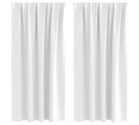 Rideaux occultants - vidaXL - Blanc éclatant - Polyester - 175x140 cm - 2 pièces - Intérieur uniquement