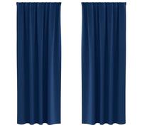 Rideaux occultants - vidaXL - Bleu foncé - Polyester - 260x140 cm - Panneaux opaques - Obscurcissent la lumière