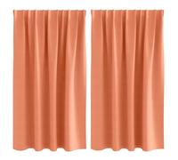 Rideaux occultants - vidaXL - Couleur terre cuite - Polyester - 140x140 cm - 2 pièces - Opaque - Facile à manipuler