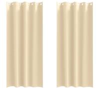 Rideaux occultants - vidaXL - Crème - Polyester - 225x140 cm - 2 pièces - Occultant - Facile à manipuler