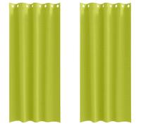 Rideaux occultants - vidaXL - Ösen - Polyester - Pomme verte - 245x140 cm - 2 pièces - Occultation totale