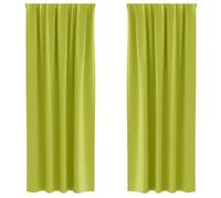Rideaux occultants - vidaXL - Pomme verte - Polyester - 260x140 cm - 2 pièces - Bloque la lumière - Facile à manipuler