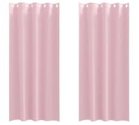 Rideaux occultants - vidaXL - Rose bébé - Polyester - 260x140 cm - 2 pièces - Bloque la lumière - Facile à manipuler