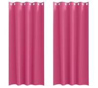 Rideaux occultants - vidaXL - Rose vif - Polyester - 260x140 cm - 2 pièces - Faciles à manipuler - Bloque la lumière