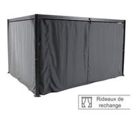 Hespéride Rideaux pour pergola BELIZE Ardoise 4 x 3 m Polyester L.214 H.330 cm