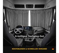 Rideaux pour camion Actros MP4 MP5 Jeu de rideaux 4 pièces Avant et cabine couchette Gris