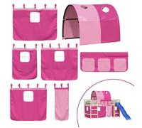 Rideaux pour Lit combiné mezzanine - VIDAXL - KALISSE - Tunnel rose - 100% polyester - L100x l75 cm
