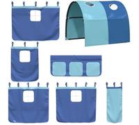 Rideaux pour Lit Mezzanine - VIDAXL - Tunnel Inclus - 100% Polyester - 3 Poches de Rangement