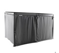 Rideaux pour pergola ""Avila"" ardoise 4x3m en polyester - Hespéride
