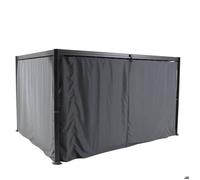 Rideaux pour pergola BELIZE Ardoise 3,6 x 3 m - L. 282 H. 342 cm Polyester Hespéride