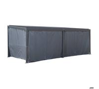 Hespéride Rideaux pour pergola bioclimatique AVILA Ardoise 6 x 3,5 m L. 573 cm Polyester