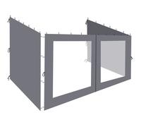 Rideaux pour Pergola - QUICK STAR - 3x4m - Anthracite - 100% Polyester - Protection de la vie privée