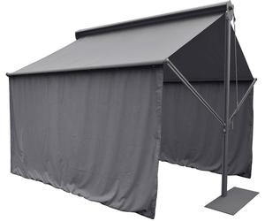 Rideaux pour tonnelle SALSA Ardoise 4 x 2 m - Polyester Hespéride