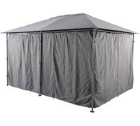 Rideaux pour tonnelle SANTORINI et THIRA Ardoise 4 x 3 m - Polyester Hespéride