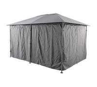 Hespéride - Rideaux pour tonnelle Santorini et Thira - Ardoise 4 x 3 m - Polyester