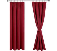 Rideaux prêts à poser pour cheveux et fixations - Rideaux d'assombrissement pour le salon - Rideaux intermédiaires - Rideaux suspendus pour le salon et la chambre à coucher - Décoration d'intérieur - 