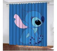 Rideaux Stitch,Lot De 2 Rideaux Enfants,Rideau Occultant Thermiques pour Chambre Salon 60x120cm[19]