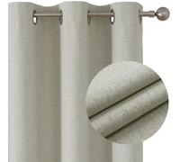 Rideaux thermiques Ibenzoa® avec œillets métalliques – Lot de 2, tissage double, protection 100% contre la lumière et les UV, isolants, dimensions 140B x 137H à 140B x 245H cm