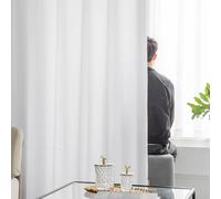 Rideaux transparents blancs luxueux de meilleure qualité, pour chambre à coucher, salon, décoration de fenêtre, Voiles, Tulle, couleur unie Couleur 01