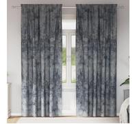 Rideaux velours tamisants 1 paire gris argenté 140x245 cm œillets polyester Soft Touch