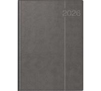 rido® idé® 70-27 504 846 Calendrier livre Conform 2026 - 1 jour / 1 page, A4, plastique, gris