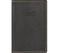 rido/idé 7011054907 Taschenkalender Mod. partner/Industrie I 2027 A7, Kunstleder, schwarz