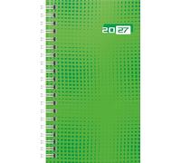 rido/idé 7016907017 Taschenkalender Mod. Taschenplaner int. 2027 A6, Papier, grün