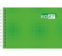 rido/idé 7017107017 Taschenkalender Mod. Septimus 2027 A6 quer, Papier, grün