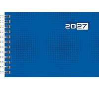 rido/idé 7017107027 Taschenkalender Mod. Septimus 2027 A6 quer, Papier, blau