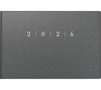 rido/idé 7017563806 | Taschenkalender Mod. Septimus 2026 | A6 quer, Kunststoff, gris