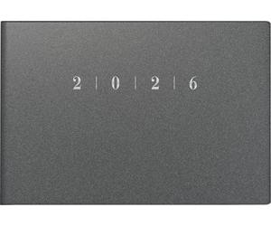 rido/idé 7017563806 | Taschenkalender Mod. Septimus 2026 | A6 quer, Kunststoff, gris
