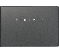 rido/idé 7017563807 Taschenkalender Mod. Septimus 2027 A6 quer, Kunststoff, grau