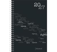 rido/idé 7021105907 Buchkalender Mod. futura 2 2027 A5, Kunststoff, schwarz