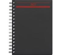 rido/idé 7021822907 Buchkalender Mod. Timing 1 2027 A5, Kunststoff, schwarz