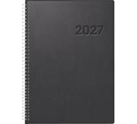 rido/idé 7027501907 Buchkalender Mod. Conform 2027 A4, Kunststoff, schwarz