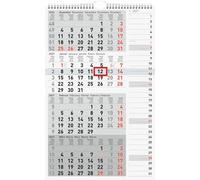 rido/idé 7033430007 4-Monatskalender 2027 grau, 300×490 mm