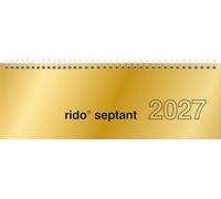 rido/idé 7036121917 Querterminbuch Mod. septant 2027 305×105 mm, Karton, gold