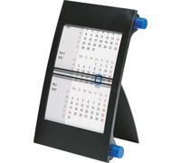 rido/idé 7038000307 3-Monats-Tischkalender 2027 90×120 mm, blau/schwarz