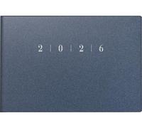 rido/idé Agenda de poche 2026, format A6, paysage, en plastique, bleu