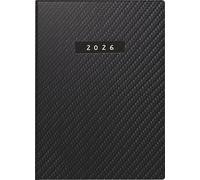 rido/idé Agenda de poche Mod. Technik II 2026 « Carbon » | Format A6 en cuir synthétique