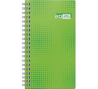rido/idé Agenda de poche, modèle 2025, 2 pages = 1 semaine, format A6, 144 pages, couverture graphique, vert