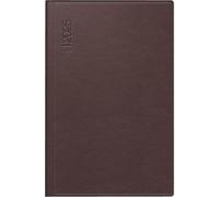 rido/idé Agenda de poche modèle partner/industrie I (2025), 2 pages = 1 semaine, format A7, 224 pages, couverture en cuir, rouge foncé