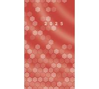 rido/idé Agenda de poche modèle TM 12 (2025), 2 pages = 1 mois, format A6, 56 pages, avec enveloppe en carton, bordeaux