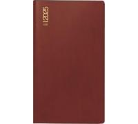 rido/idé Agenda de poche modèle TM 15 (2025), 1 page = 1 semaine, format A6, 112 pages, couverture en plastique, bordeaux